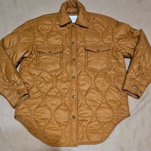 Wilfred Quilted Puffer Jacket in Caramel